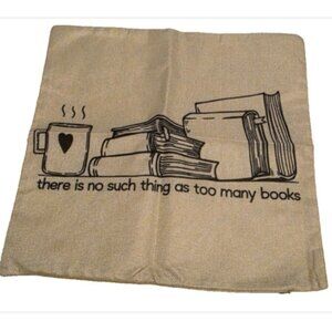 Book Lovers Pillow Cover 17 by 17 inch Home Decor Accessory